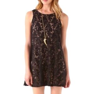 Free People Miles of Lace xs Black Lace Dress